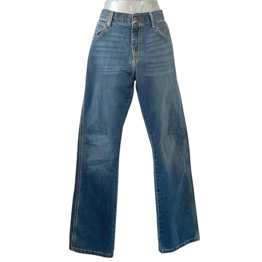 Wrangler Retro Relaxed Boot Women Mid Rise Stretch Thick Stitch Jeans‎ Sz 31